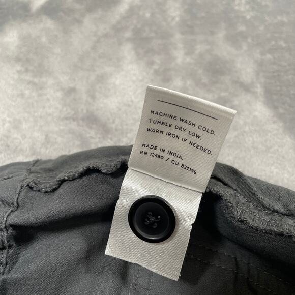 Pact Pants Small Grey Stretch Twill Wide Leg Elastic Waist Classic Casual - Picture 5 of 11